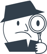 inspector with magnifying glass